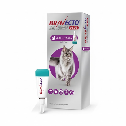 Bravecto Plus para Gatos | Control Total de Pulgas, Garrapatas y Parásitos Internos | Pipeta