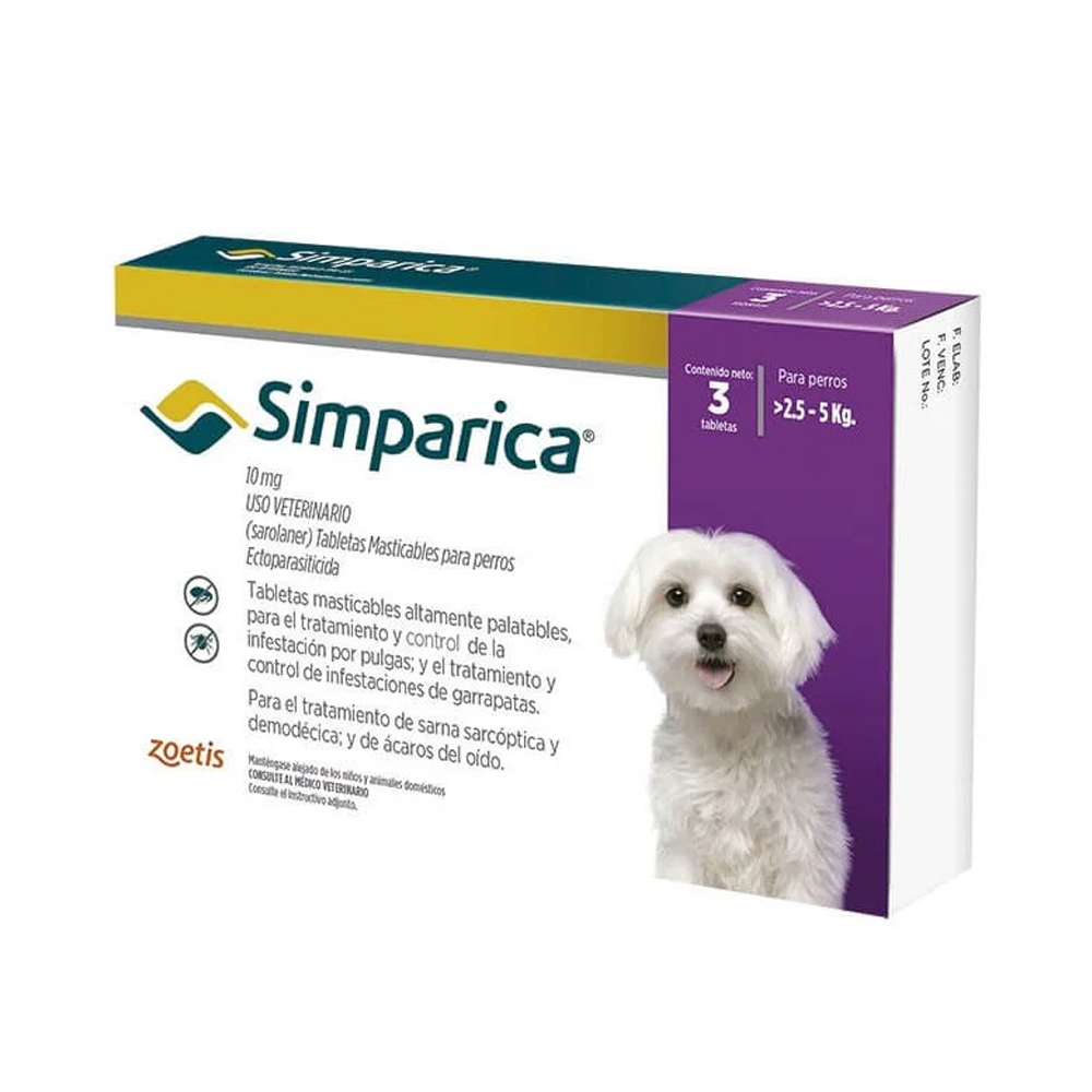 Simparica | Antipulgas, Garrapatas y Ácaros | Perros