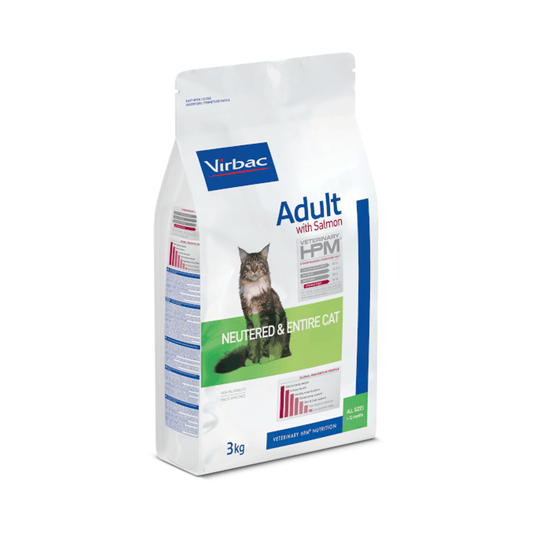 Alimento para gato adulto Virbac HPM Adult With Salmon – Neutered & Entire Cat – 3 kg - DPYP - VET