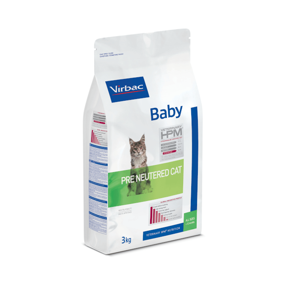 Alimento para gato - Baby pre neutered Cat 3KG - Virbac - Veterinary HPM - DPYP - VET