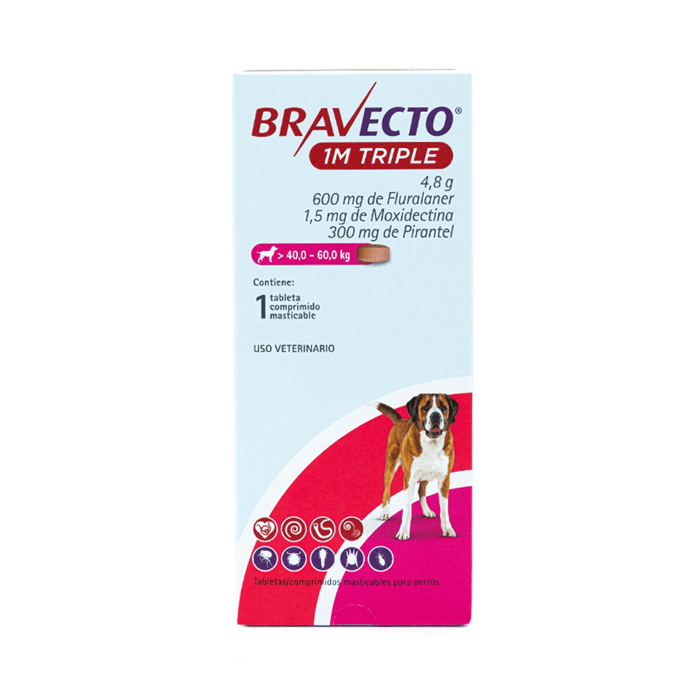 Bravecto 1 Mes Triple Acción - | Antipulgas y Garrapatas | Antiparasitario - DPYP - VET