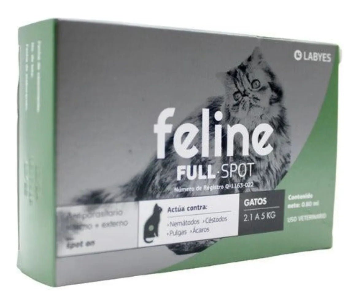 Feline Full Spot | Control Total de Pulgas, Garrapatas y Parásitos Internos | Pipeta - DPYP - VET