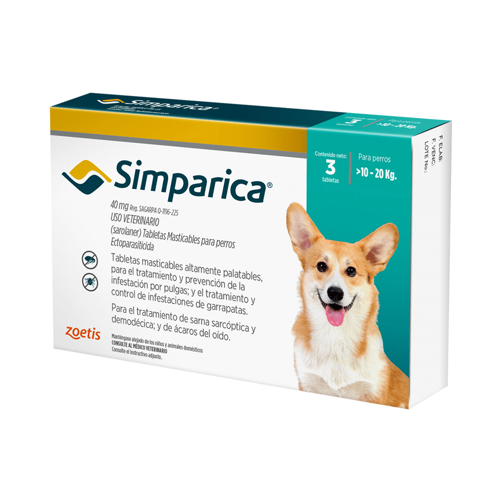 Simparica | Antipulgas, Garrapatas y Ácaros | Perros - DPYP - VET