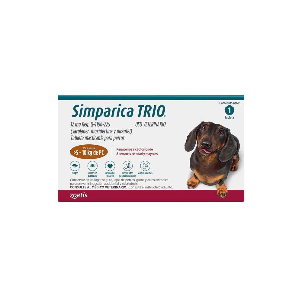 Simparica TRIO para Perro | Tabletas Masticables Antipulgas, Garrapatas y Desparasitante - DPYP - VET